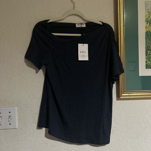 LNA Rayne Drop Shoulder Knit Top Size M NWT $75 - Picture 2 of 5